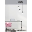 czarna lampa wisząca Emibig COSMO 3 BLACK TRANSPARENT PREMIUM EM711/3PREM