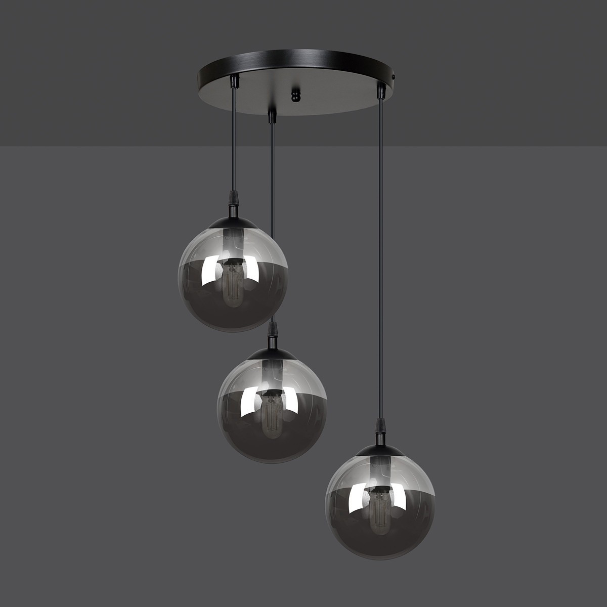 lampa wisząca Emibig COSMO 3 BLACK PREMIUM EM712/3PREM