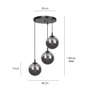 lampa wisząca Emibig COSMO 3 BLACK PREMIUM EM712/3PREM