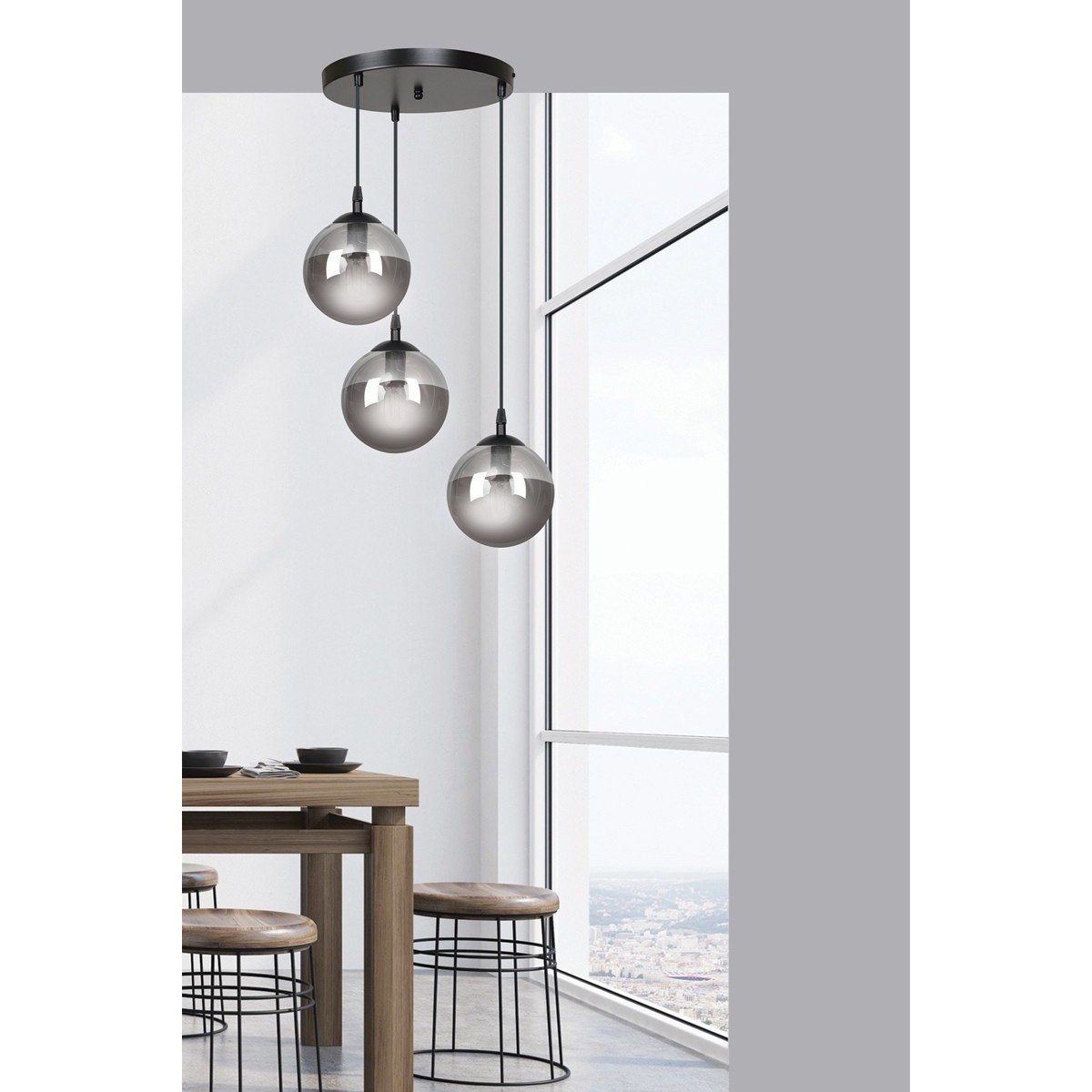 lampa wisząca Emibig COSMO 3 BLACK PREMIUM EM712/3PREM