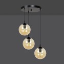 czarna lampa wisząca Emibig COSMO 3 BLACK PREMIUM EM713/3PREM