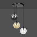 czarna lampa wisząca Emibig COSMO 3 BLACK MIX PREMIUM EM714/3PREM