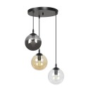 czarna lampa wisząca Emibig COSMO 3 BLACK MIX PREMIUM EM714/3PREM