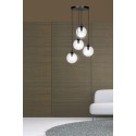 czarna wisząca lampa Emibig COSMO 4 BL/TRANSPARENT PREMIUM EM711/4PREM
