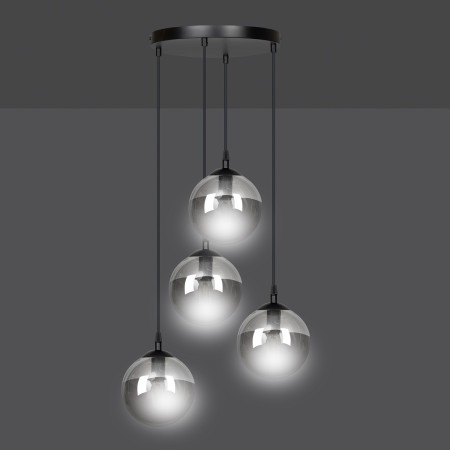 czarna wisząca lampa Emibig COSMO 4 PREMIUM EM712/4PREM