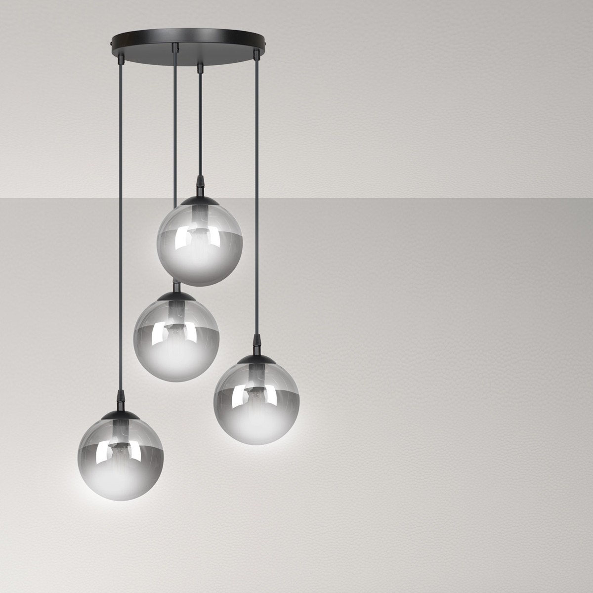 czarna wisząca lampa Emibig COSMO 4 PREMIUM EM712/4PREM