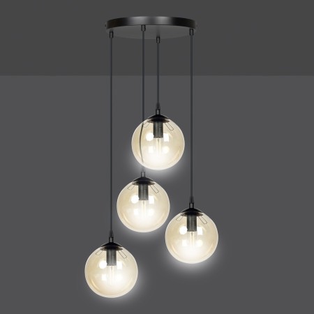 czarna lampa wisząca Emibig COSMO 4 PREMIUM EM713/4PREM