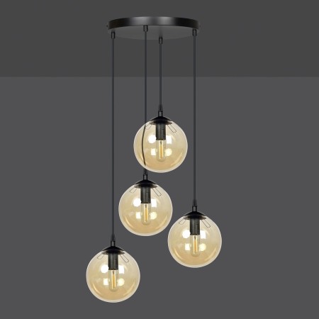 czarna lampa wisząca Emibig COSMO 4 PREMIUM EM713/4PREM