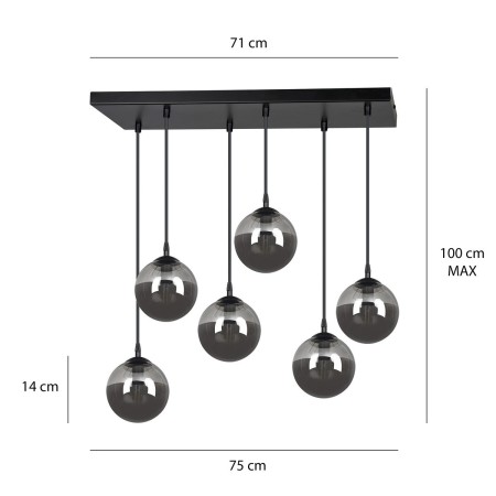 lampa wisząca Emibig COSMO 6 EM712/6
