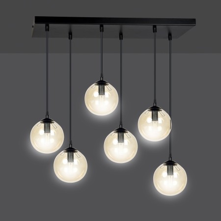 czarna lampa wisząca Emibig COSMO 6 EM713/6