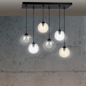 czarna lampa wisząca Emibig COSMO 6 BL/MIXA EM714/6M1