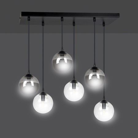czarna lampa wisząca Emibig COSMO 6 BL/MIXB EM714/6M2