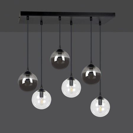 czarna lampa wisząca Emibig COSMO 6 BL/MIXB EM714/6M2