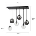 czarna lampa wisząca Emibig COSMO 6 BL/MIXB EM714/6M2