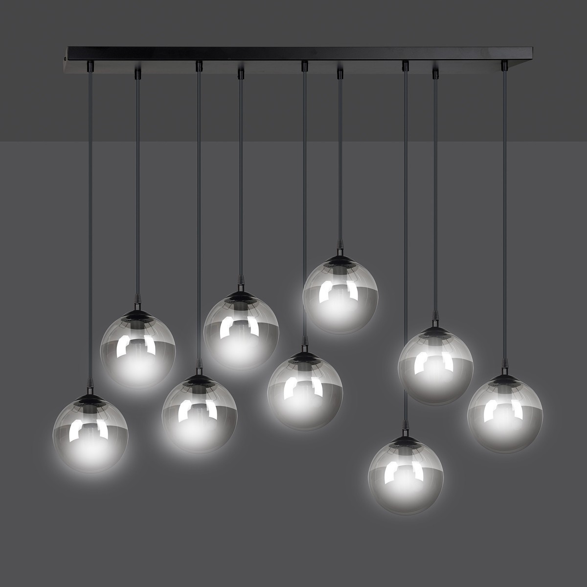 czarna lampa wisząca Emibig COSMO 9 EM712/9