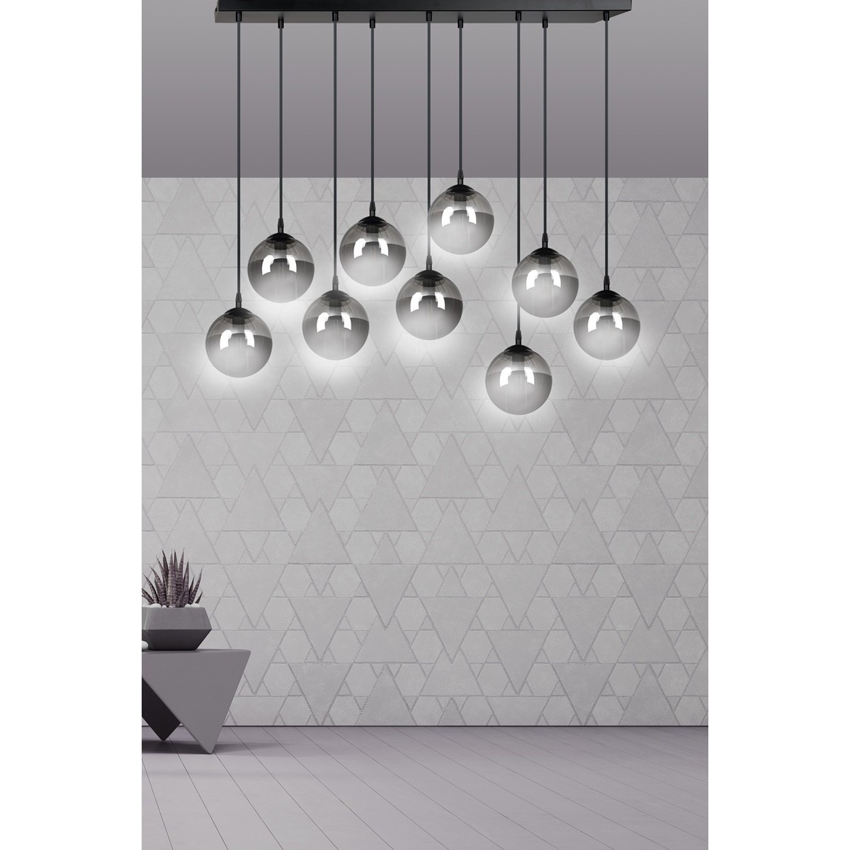 czarna lampa wisząca Emibig COSMO 9 EM712/9