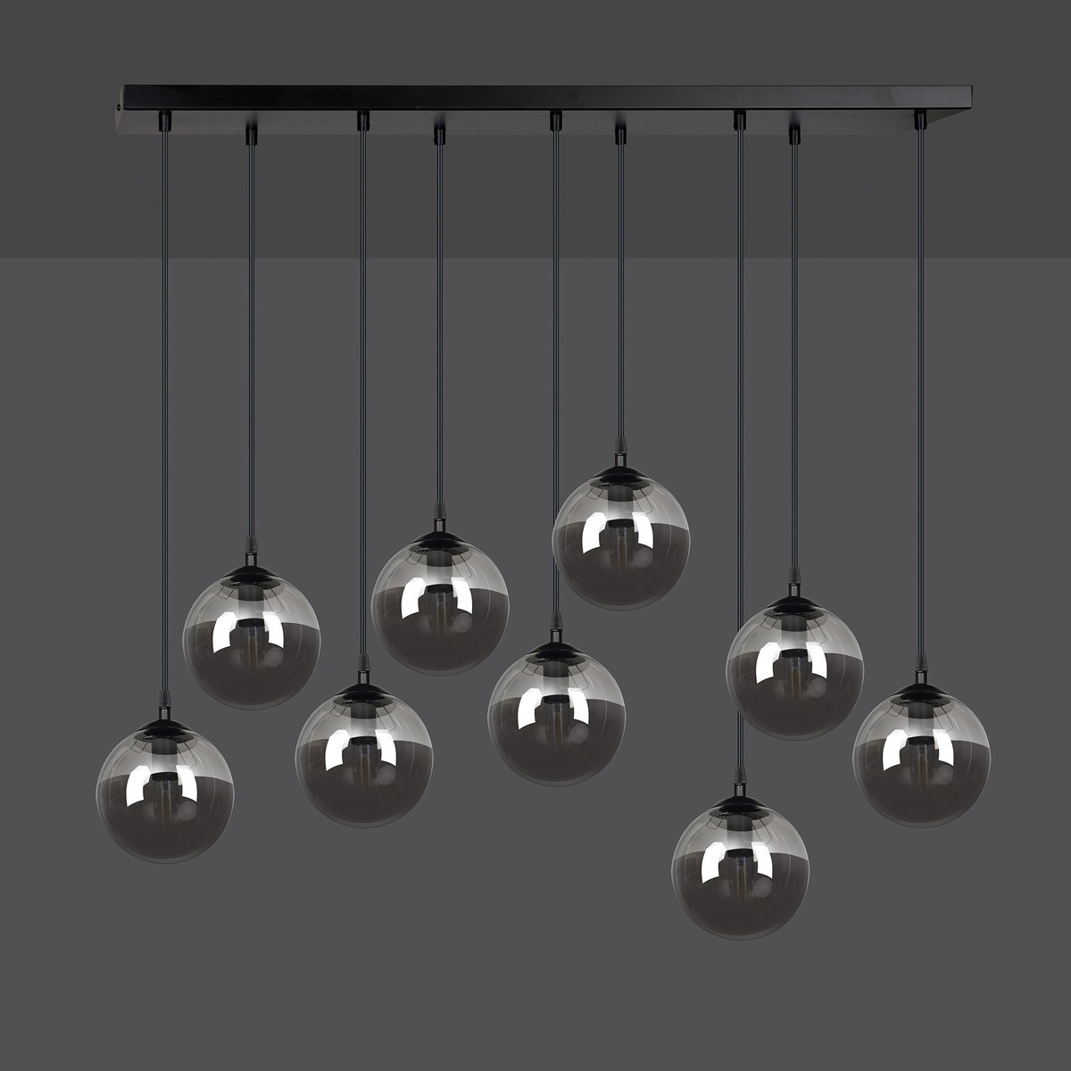 czarna lampa wisząca Emibig COSMO 9 EM712/9