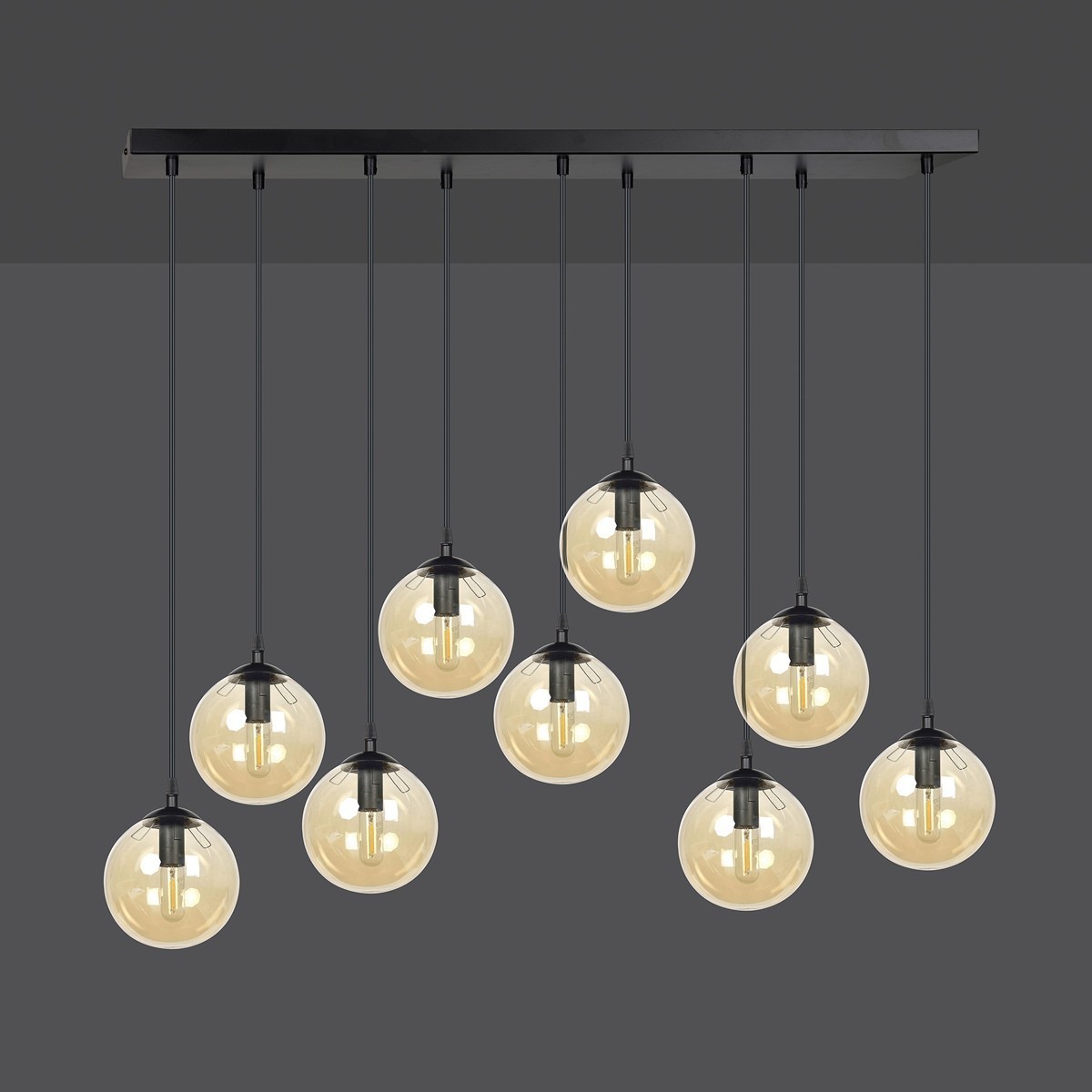 czarna wisząca lampa Emibig COSMO 9 EM713/9