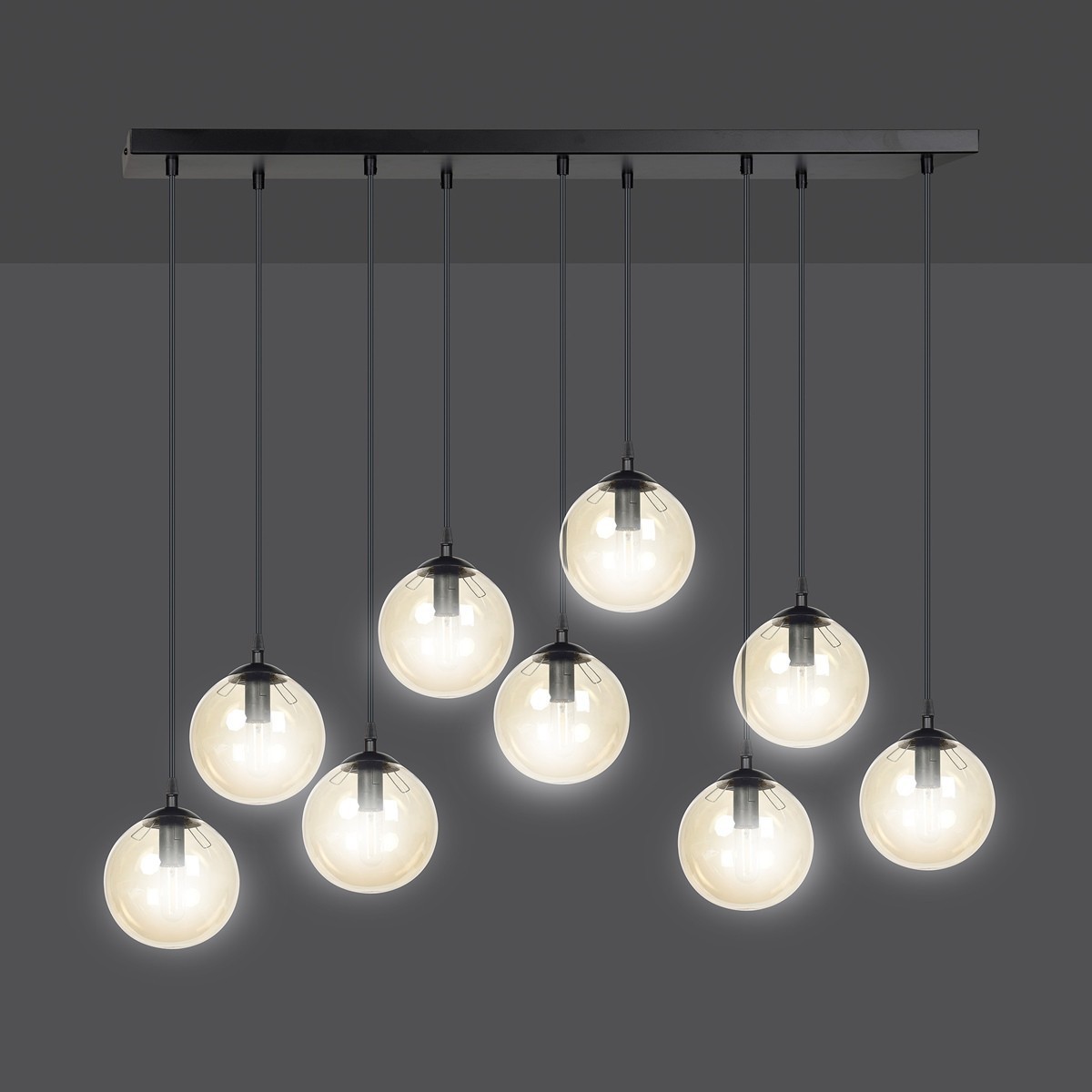 czarna wisząca lampa Emibig COSMO 9 EM713/9