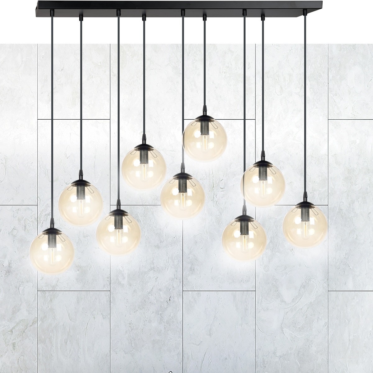 czarna wisząca lampa Emibig COSMO 9 EM713/9