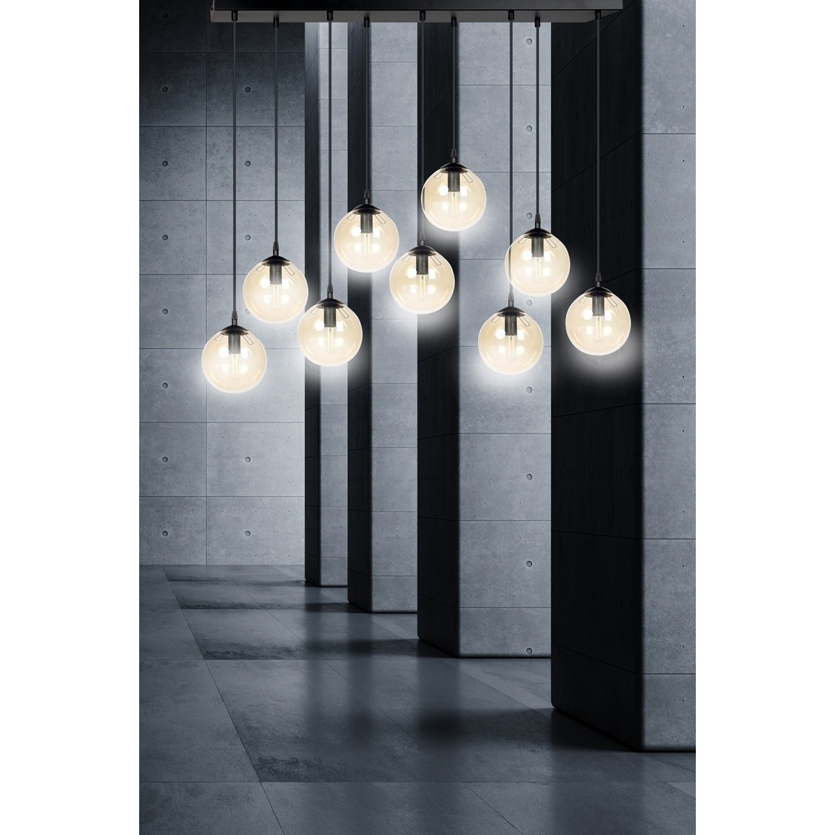 czarna wisząca lampa Emibig COSMO 9 EM713/9