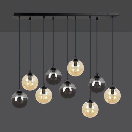 czarna lampa wisząca Emibig COSMO 9 BL/MIXA EM714/9M1