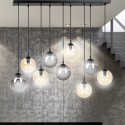 czarna lampa wisząca Emibig COSMO 9 BL/MIXA EM714/9M1