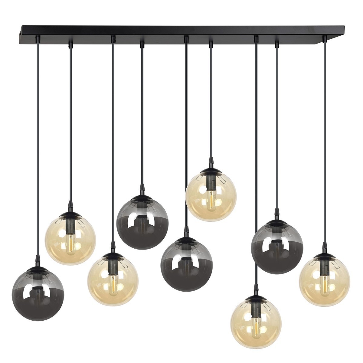 czarna lampa wisząca Emibig COSMO 9 BL/MIXA EM714/9M1