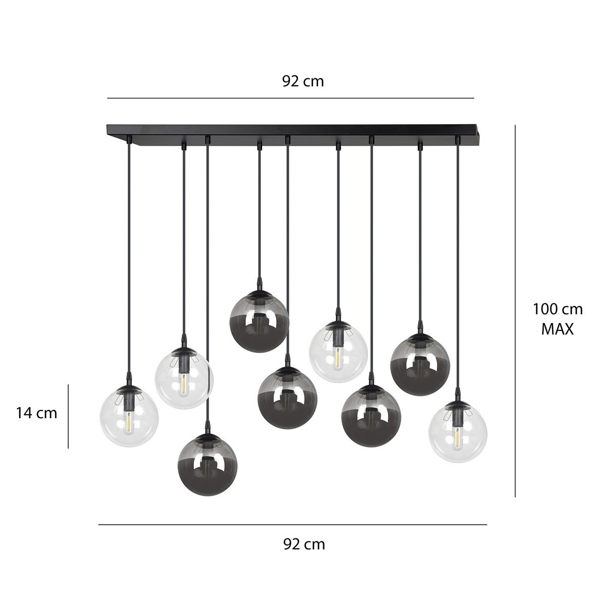 lampa wisząca Emibig COSMO 9 BL/MIXB EM714/9M2