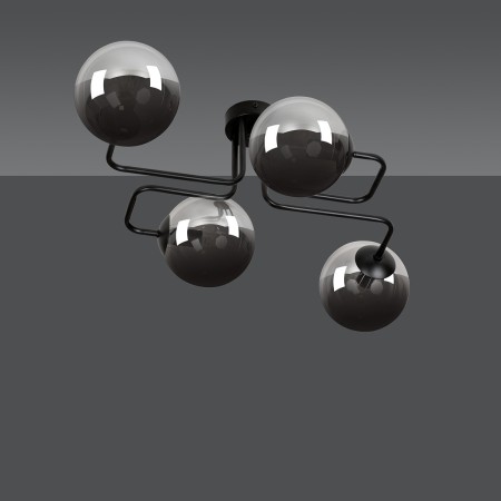 czarna przysufitowa lampa Emibig BRENDI 4 EM832/4