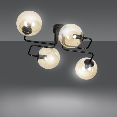 czarna przysufitowa lampa Emibig BRENDI 4  EM833/4