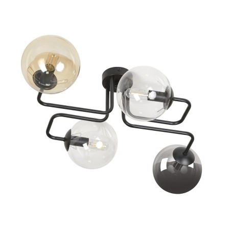 czarna lampa przysufitowa Emibig BRENDI 4 BL/MIX 1 EM843/4M1