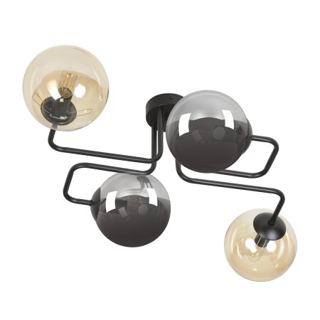 czarna lampa przysufitowa Emibig BRENDI 4 BL/MIX 2 EM843/4M2