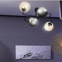 czarna lampa przysufitowa Emibig BRENDI 4 BL/MIX 2 EM843/4M2