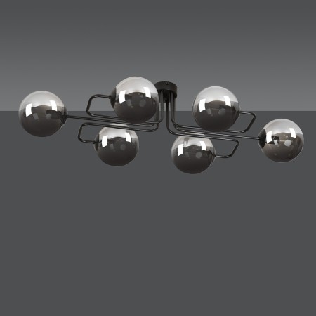 czarna lampa przysufitowa Emibig BRENDI 6A EM832/6A
