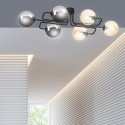 czarna lampa sufitowa Emibig BRENDI 6A BL/MIX 2 EM834/6A2