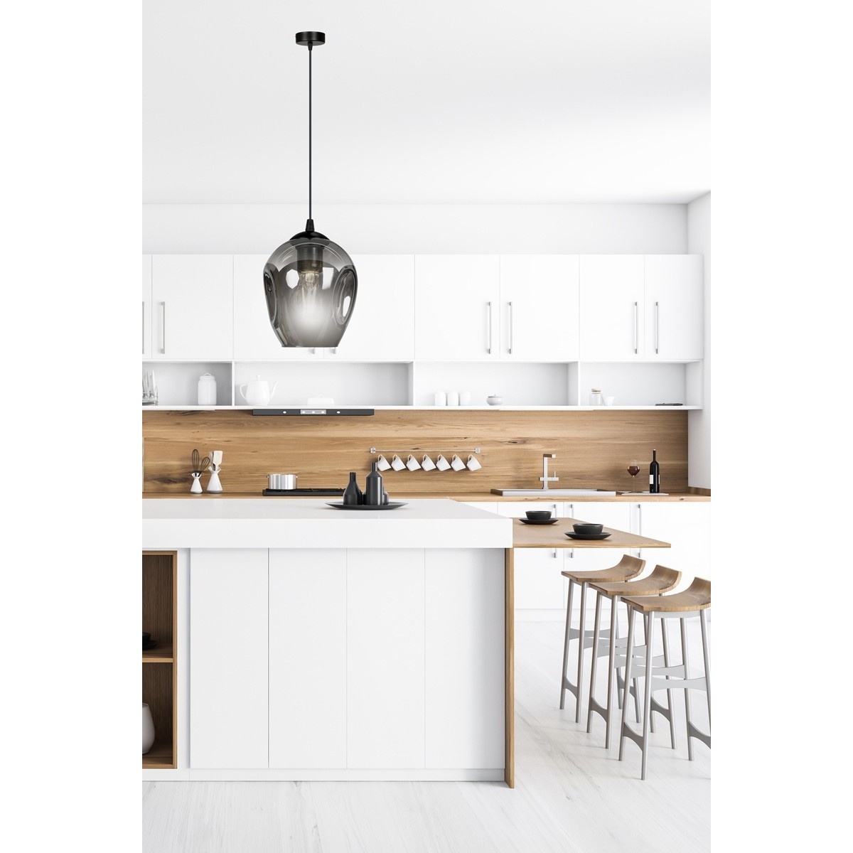 czarna lampa wisząca Emibig ISTAR 1  EM680/1