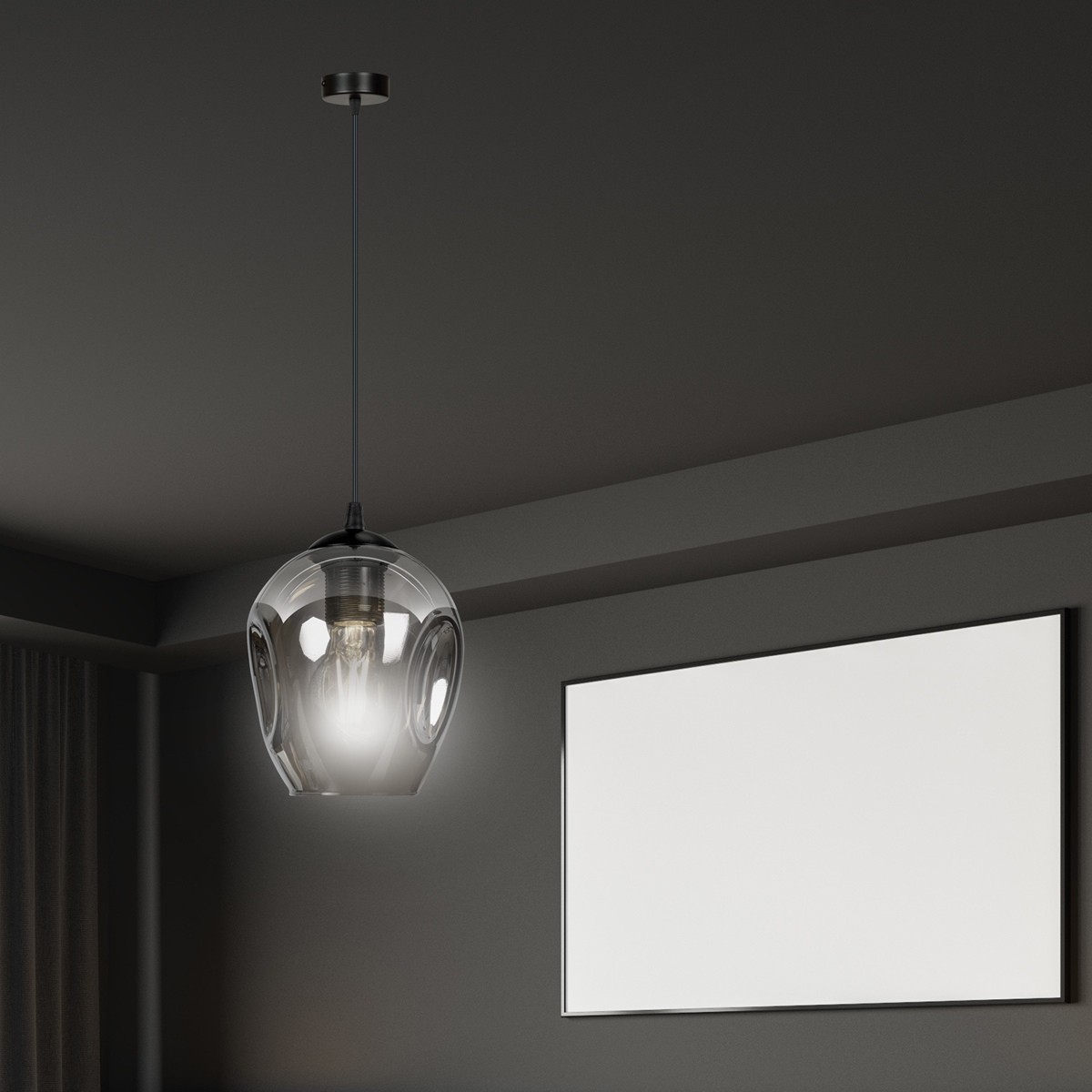 czarna lampa wisząca Emibig ISTAR 1  EM680/1