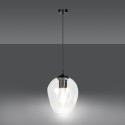 czarna lampa wisząca Emibig ISTAR 1  BL/TRANSPARENT  EM679/1