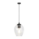 czarna lampa wisząca Emibig ISTAR 1  BL/TRANSPARENT  EM679/1