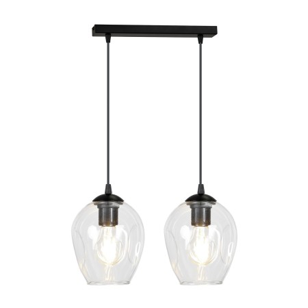 czarna lampa wisząca Emibig ISTAR 2  BL/TRANSPARENT  EM679/2