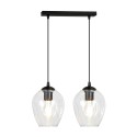 czarna lampa wisząca Emibig ISTAR 2  BL/TRANSPARENT  EM679/2