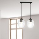 czarna lampa wisząca Emibig ISTAR 2  BL/TRANSPARENT  EM679/2