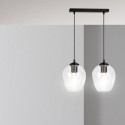 czarna lampa wisząca Emibig ISTAR 2  BL/TRANSPARENT  EM679/2