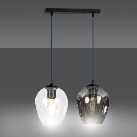 czarna lampa wisząca Emibig ISTAR 2 BL/MIX  EM682/2