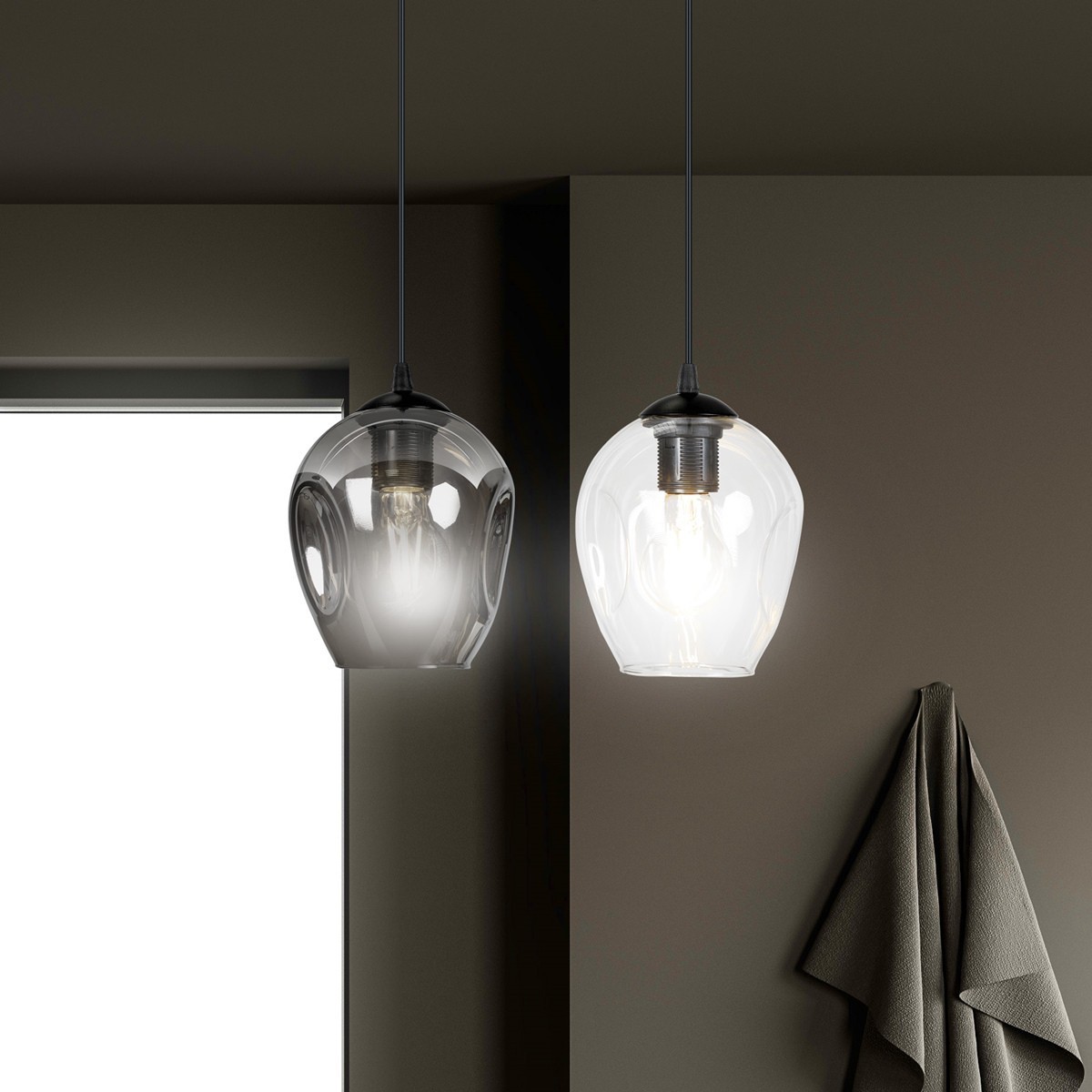 czarna lampa wisząca Emibig ISTAR 2 BL/MIX  EM682/2