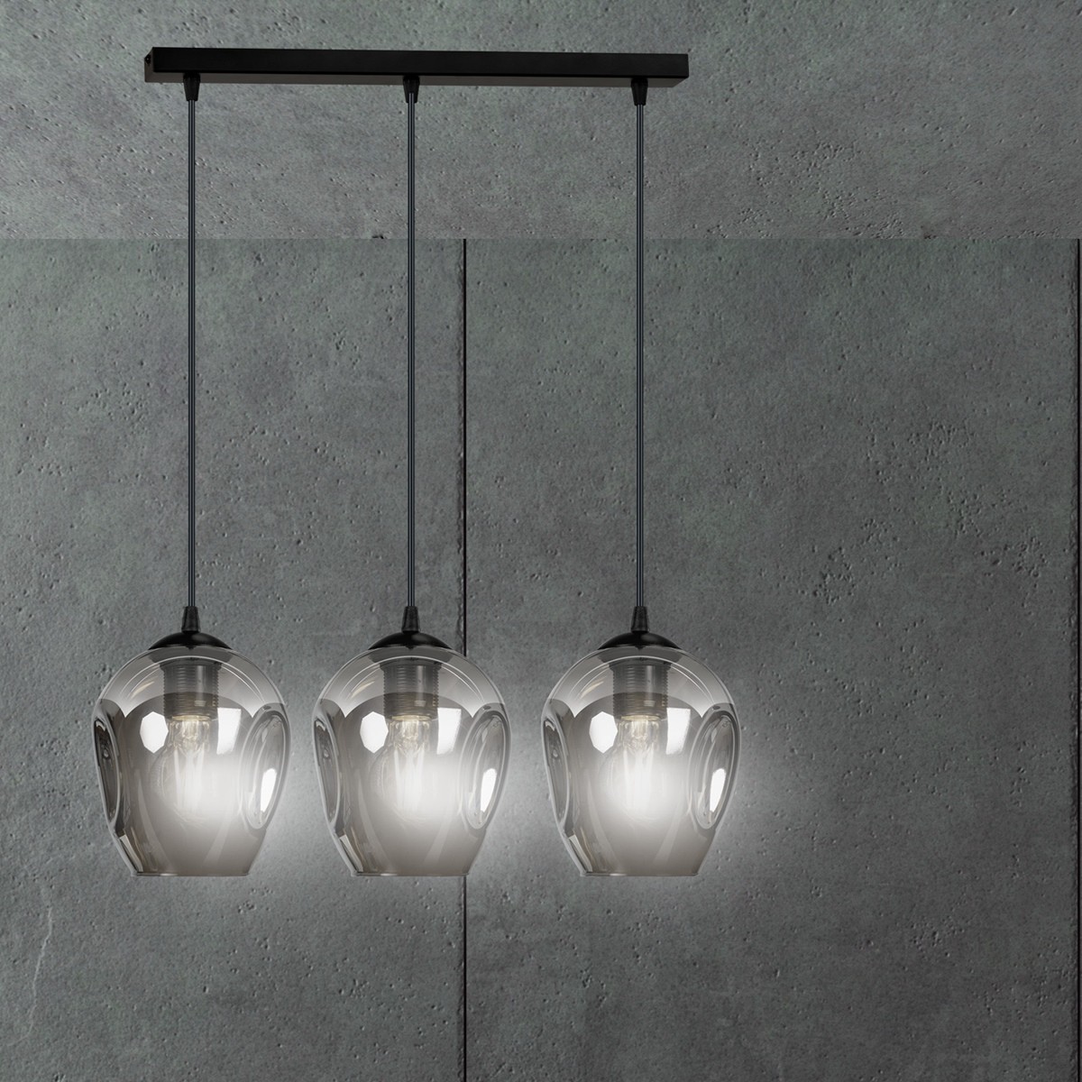 czarna lampa wisząca Emibig ISTAR 3   EM680/3