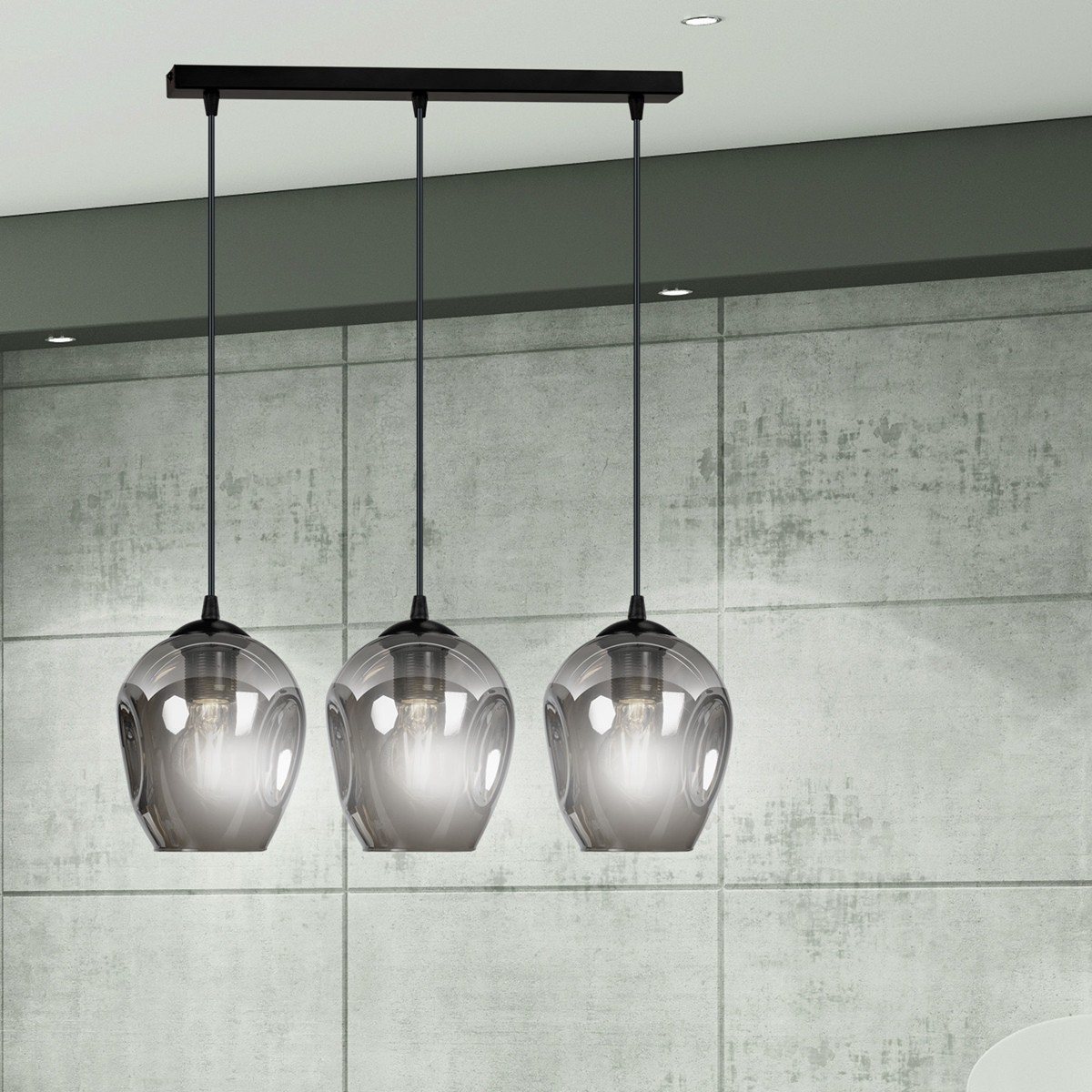 czarna lampa wisząca Emibig ISTAR 3   EM680/3