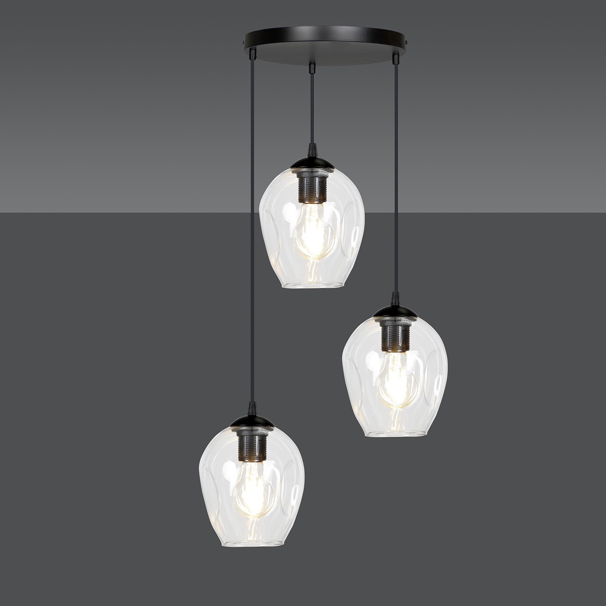 lampa wisząca Emibig ISTAR 3 PREMIUM BL/TRANSPARENT  EM679/3PREM