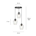 lampa wisząca Emibig ISTAR 3 PREMIUM BL/TRANSPARENT  EM679/3PREM